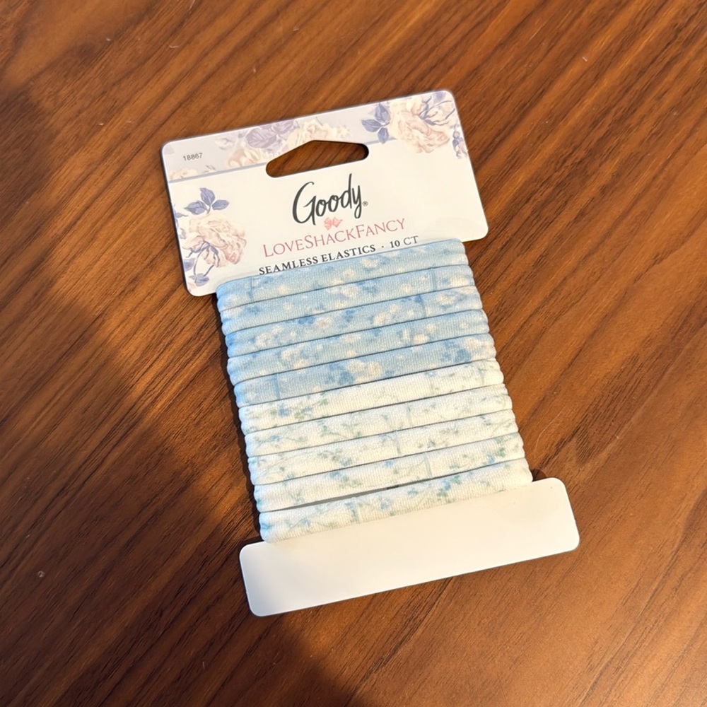NWT Love Shack Fancy Wet Brush Goody Blue Hair Ties